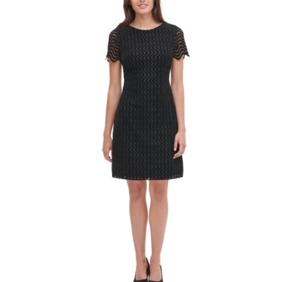 TOMMY HILFIGER Womens Black Above Knee Sheath Dres - Picture 1 of 2